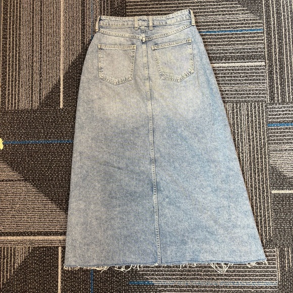 We The Free People Come As You Are Denim Maxi Skirt size 0 - Picture 3 of 10